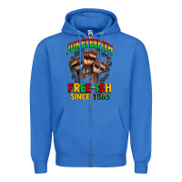 True Royal juneteenth free ish since 1865 Zipper Hoodie - CowGirlArtShop