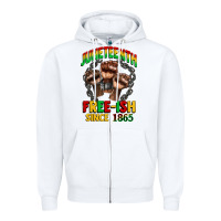 White juneteenth free ish since 1865 Zipper Hoodie - CowGirlArtShop