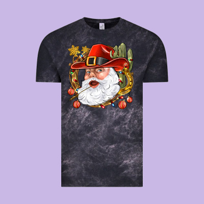 Cowboy Santa Vintage Tee Designed By Nancycooperartshop