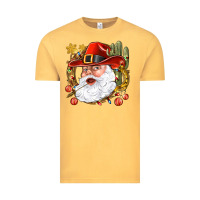 Vintage Mustard Cowboy Santa Vintage Tee - NancyCooperArtShop