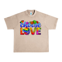 French Oak Pride LGBTQ+ Choose Love Urban Heavy Tee - BundleAndBundleShop