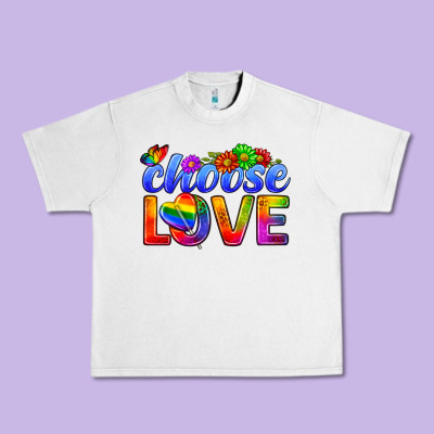 Pride Lgbtq+ Choose Love Urban Heavy Tee Designed By Bundleandbundleshop