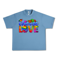 Pebble Blue Pride LGBTQ+ Choose Love Urban Heavy Tee - BundleAndBundleShop