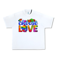 White Pride LGBTQ+ Choose Love Urban Heavy Tee - BundleAndBundleShop