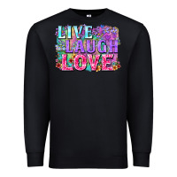 Black Live laugh love hippie Valentine's Day Premium Sweatshirt - FaDigitalArtStudio