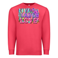 Cardinal Live laugh love hippie Valentine's Day Premium Sweatshirt - FaDigitalArtStudio