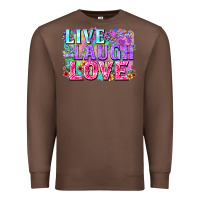 Chestnut Live laugh love hippie Valentine's Day Premium Sweatshirt - FaDigitalArtStudio