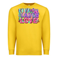 Lemon Live laugh love hippie Valentine's Day Premium Sweatshirt - FaDigitalArtStudio