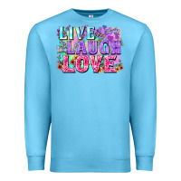 Ocean Blue Live laugh love hippie Valentine's Day Premium Sweatshirt - FaDigitalArtStudio