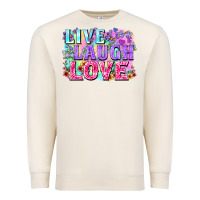Sandshell Live laugh love hippie Valentine's Day Premium Sweatshirt - FaDigitalArtStudio