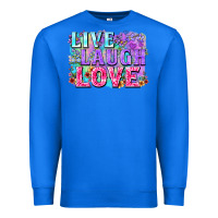 True Royal Live laugh love hippie Valentine's Day Premium Sweatshirt - FaDigitalArtStudio