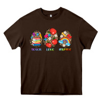 Chocolate Brown teach love inspire Heavy Core Tee - AdoDesignShop