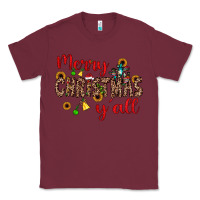 Burgundy merry christmas y'all Classic Tee - JahusDesignShop