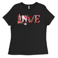 Black Valentines day dental love Ladies Tee - RanaPortraitStore