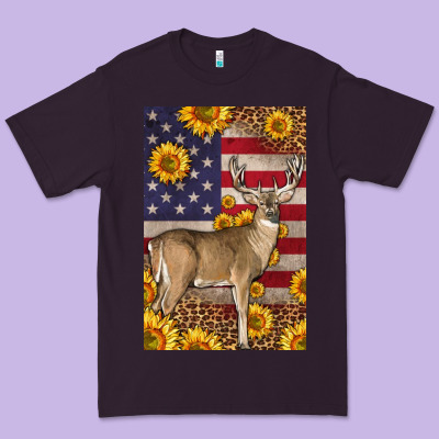 Western American Deer Premium Tee Designed By Lillyallendesigns