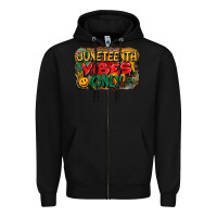 Black juneteenth vibes only Zipper Hoodie - CowGirlArtShop