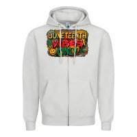 Dove Grey juneteenth vibes only Zipper Hoodie - CowGirlArtShop