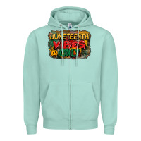 Seafoam juneteenth vibes only Zipper Hoodie - CowGirlArtShop