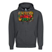Smoke juneteenth vibes only Zipper Hoodie - CowGirlArtShop