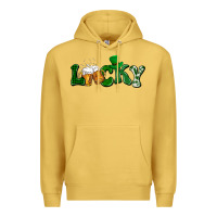 Antique Gold Lucky with beer St. Patricks day Premium Hoodie - HowdyJamesFarm