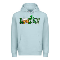 Blue Mist Lucky with beer St. Patricks day Premium Hoodie - HowdyJamesFarm