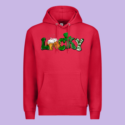 Lucky With Beer St. Patricks Day Premium Hoodie Designed By Howdyjamesfarm
