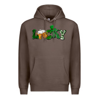 Coffee Lucky with beer St. Patricks day Premium Hoodie - HowdyJamesFarm