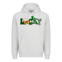 Dove Grey Lucky with beer St. Patricks day Premium Hoodie - HowdyJamesFarm