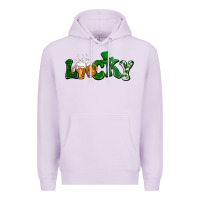 Lilac Lucky with beer St. Patricks day Premium Hoodie - HowdyJamesFarm