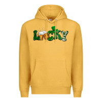 Mustard Lucky with beer St. Patricks day Premium Hoodie - HowdyJamesFarm