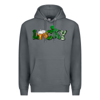 Rock Lucky with beer St. Patricks day Premium Hoodie - HowdyJamesFarm