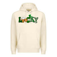 Sandshell Lucky with beer St. Patricks day Premium Hoodie - HowdyJamesFarm