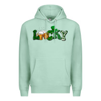 Seafoam Lucky with beer St. Patricks day Premium Hoodie - HowdyJamesFarm