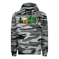Slate Camo Lucky with beer St. Patricks day Premium Hoodie - HowdyJamesFarm