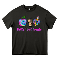 Asphalt hello first grade tie dye 3200x2400 Heavy Core Tee - AdoDesignShop