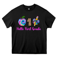 Black hello first grade tie dye 3200x2400 Heavy Core Tee - AdoDesignShop