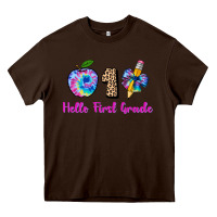 Chocolate Brown hello first grade tie dye 3200x2400 Heavy Core Tee - AdoDesignShop
