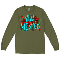 Army Green viva mexico long live mexico Long Sleeve Tee - Jasminsmagicworld