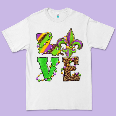 Love Mardi Gras Premium Tee Designed By Jasminsmagicworld