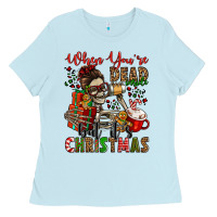 Baby Blue when you're dead inside but it's christmas Ladies Tee - Jasminsmagicworld