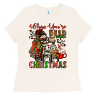 Bone when you're dead inside but it's christmas Ladies Tee - Jasminsmagicworld