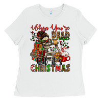 White when you're dead inside but it's christmas Ladies Tee - Jasminsmagicworld