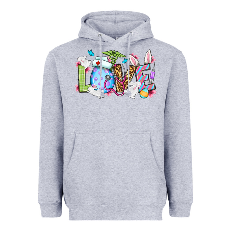 Easter Day Love Nurse Heavyweight Hoodie by OliviaCreatesArt | Teevron