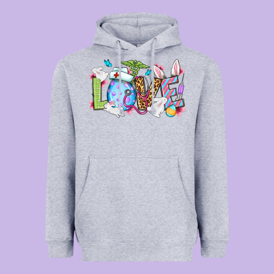 Easter Day Love Nurse Heavyweight Hoodie Designed By Oliviacreatesart