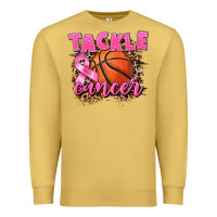Antique Gold Tackle Cancer Basketball Premium Sweatshirt - FaDigitalArtStudio