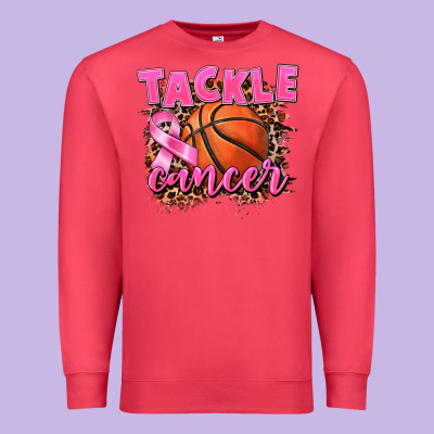 Tackle Cancer Basketball Premium Sweatshirt Designed By Fadigitalartstudio