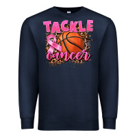 Navy Tackle Cancer Basketball Premium Sweatshirt - FaDigitalArtStudio