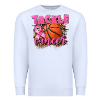 White Tackle Cancer Basketball Premium Sweatshirt - FaDigitalArtStudio