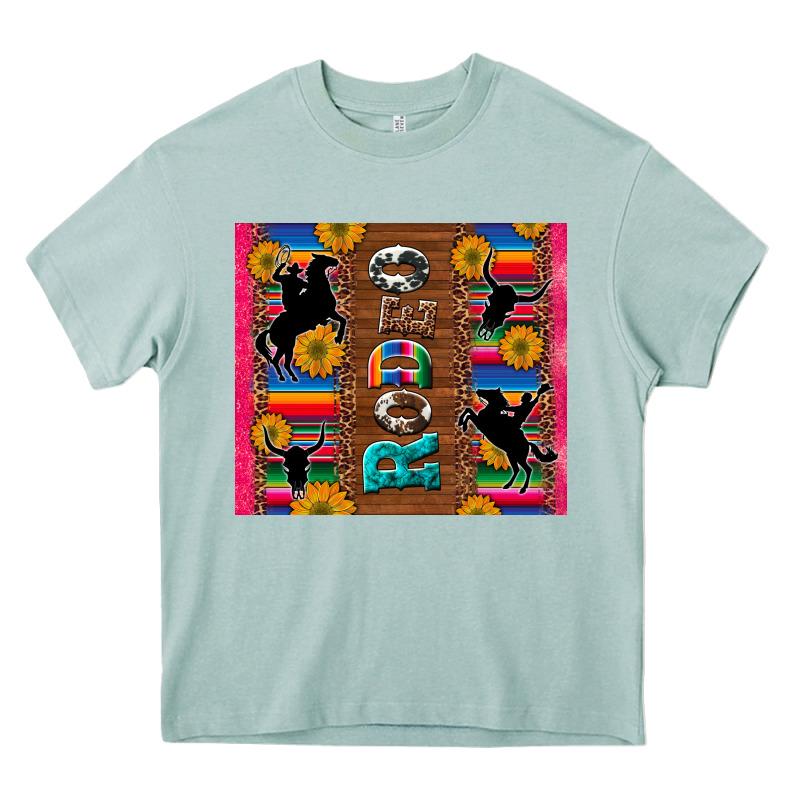 Rodeo Serape Leopard Glitter Heavy Core Tee by Artiststas | Teevron