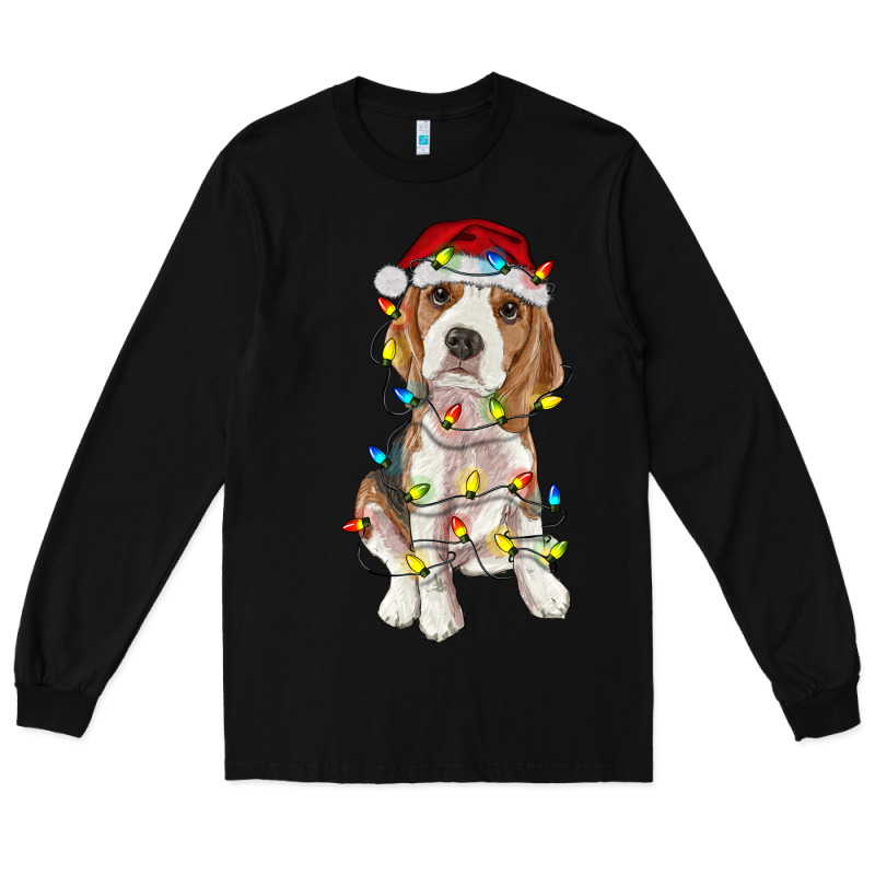 Christmas Beagle Long Sleeve Tee by RanaPortraitStore | Teevron